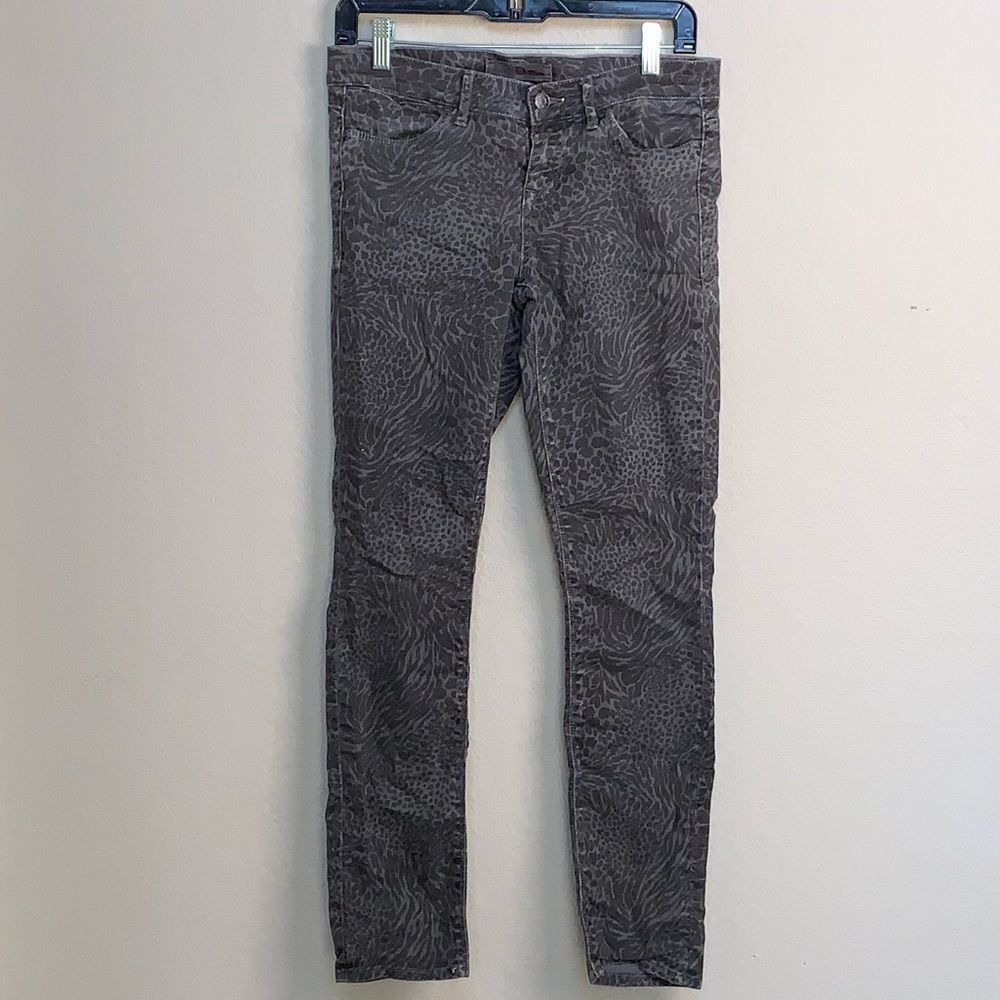 Dittos brown animal print skinny jeans